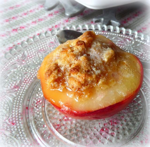 Amaretti Stuffed Peaches