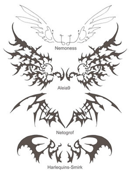 Tribal Tattoos of Angel Wings