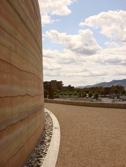 Rammed Earth Wall NK'MIP Winery Osoyoos
