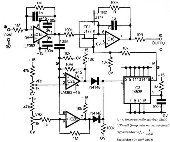 Analog De-Glitch Circuit Diagram  CIRCUIT DIAGRAMS FREE