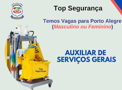 Vaga para Auxiliar de Serviços Gerais em Porto Alegre