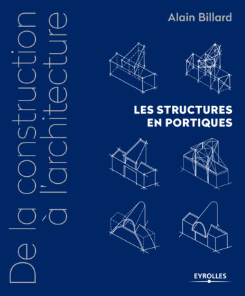 De la construction à l’architecture-Volume 2 - Les structures en portiques