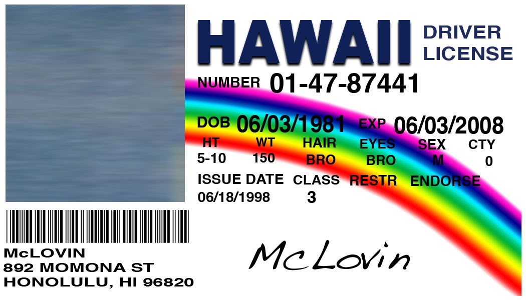 Make A Custom McLovin ID Card Make A Custom McLovin ID