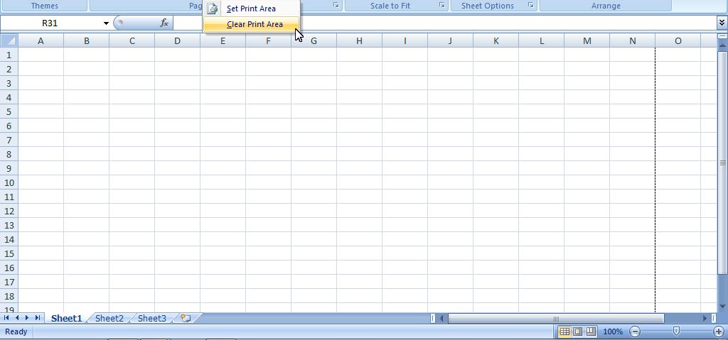 How to Clear Print Area in Excel