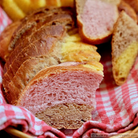 close up image of sweet potato bread dough