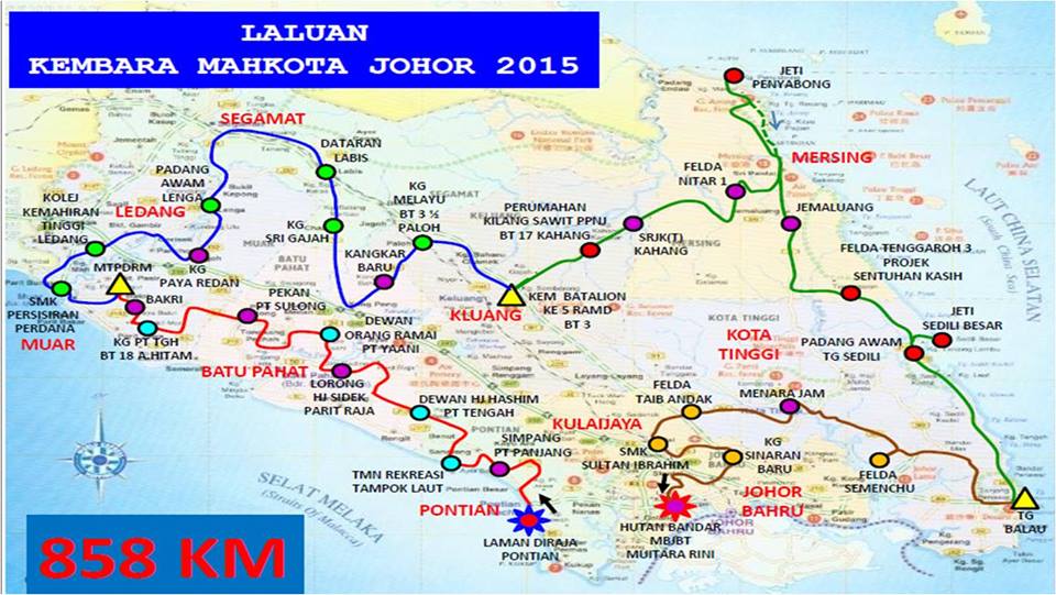 Kembara Mahkota Johor 2017 Senarai Laluan Dan Lokasi