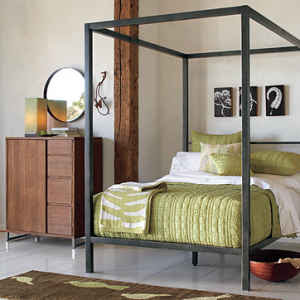 West Elm Metal Canopy Bed