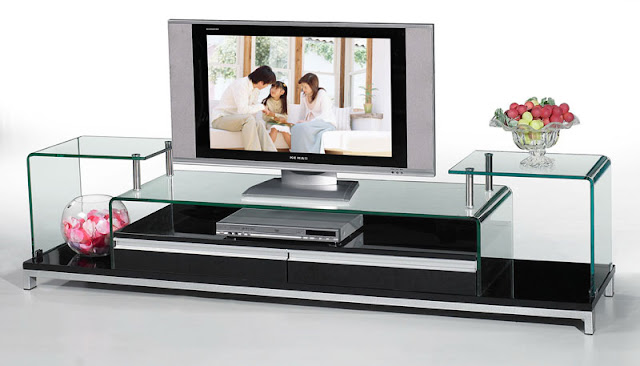 Modern TV Stand Glass Photo