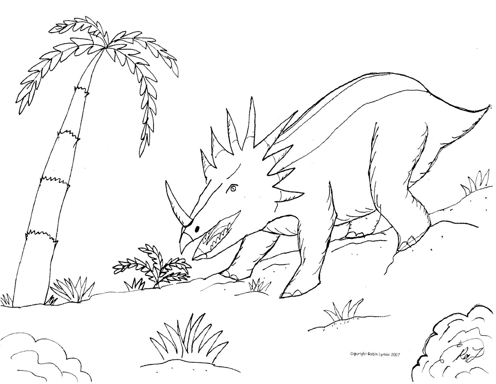 Download Robin's Great Coloring Pages: Triceratops and some other Ceratopsian Dinosaurs