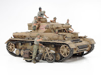 Tamiya 1/35 Panzerkampfwagen IV Ausf.F & Motorcycle Set "North Africa" (25208) Color Guide & Paint Conversion Chart