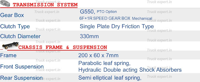 Tata Ultra T14  Transmission System Details, Tata Ultra T14  Transmission System, Tata Ultra T14   Gear box details, Tata Ultra T14  Clutch Details, Tata Ultra T14  Chassis Frame Details, Tata Ultra T14  Suspension Detailed, Tata Ultra T14  Front & Rear Suspension Details,