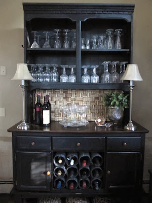 wine cork backsplash