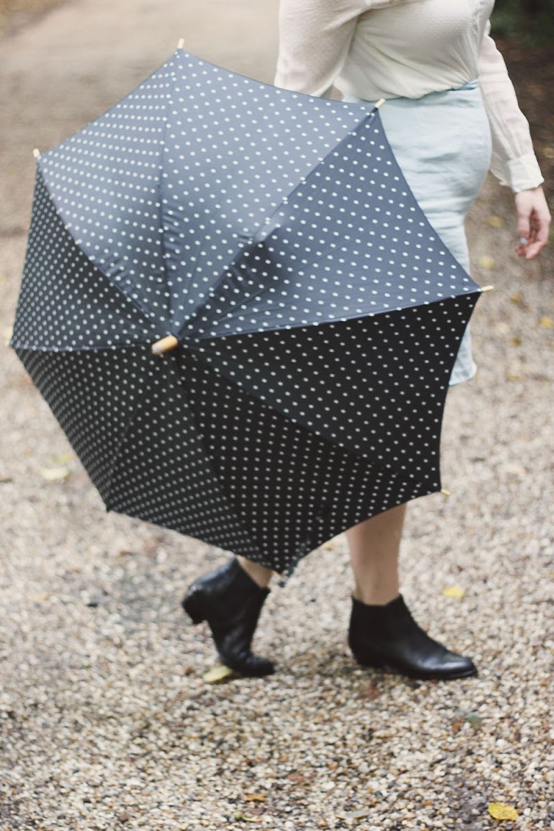 polka dot umbrella