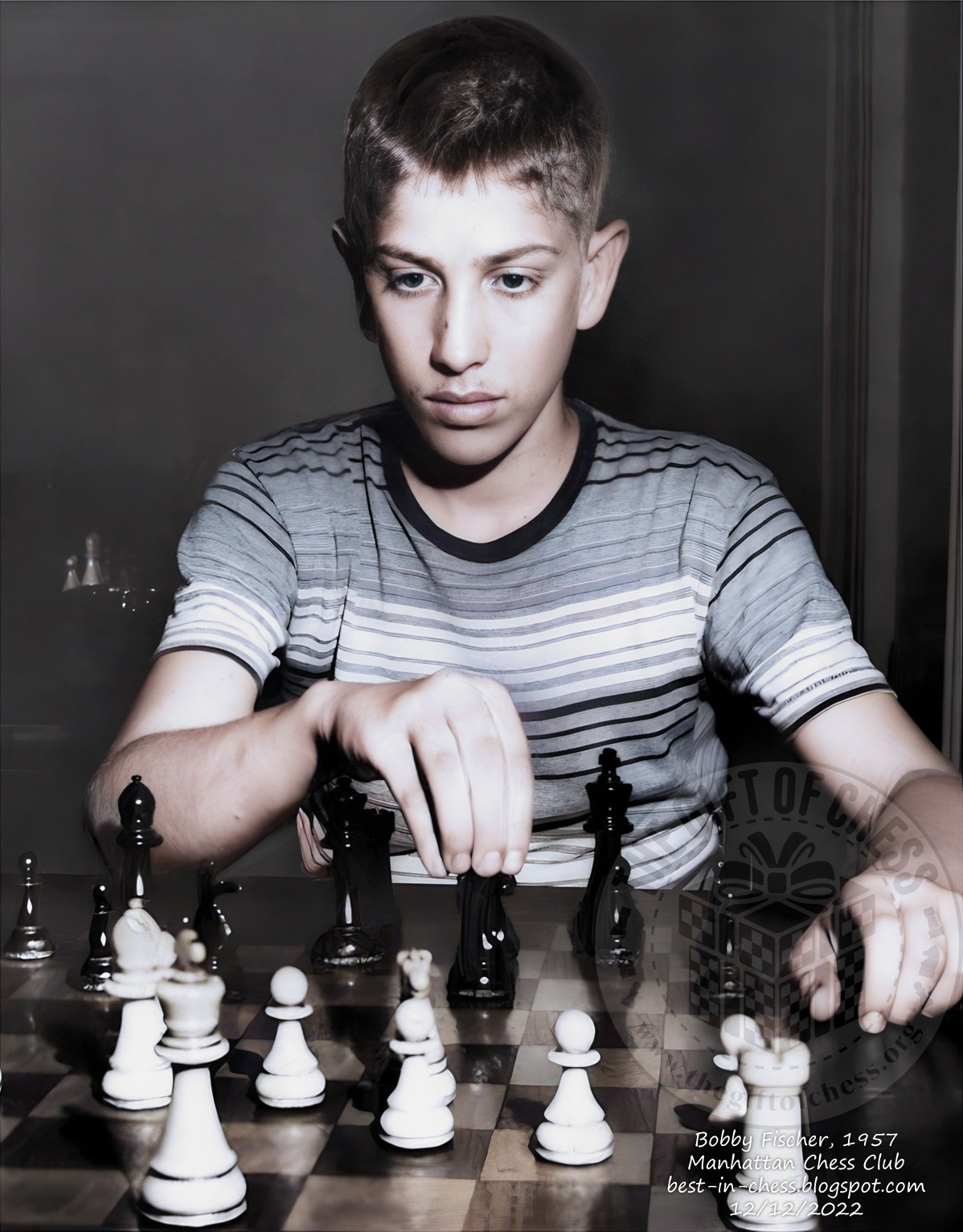 World blindfold chess champion G Koltanowski playing chess News