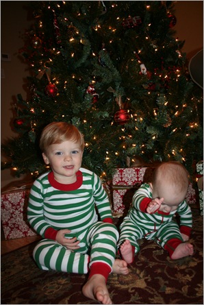 Making Gingerbread house and Christmas pjs 240