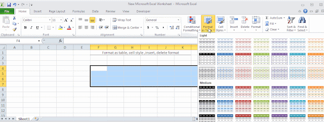 Excel Tutorial Cara membuat Design Table  dengan mudah