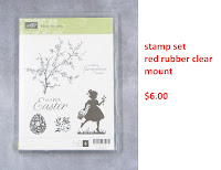 Retired Stampin' Up! Stamp set for sale = Easter Blossoms