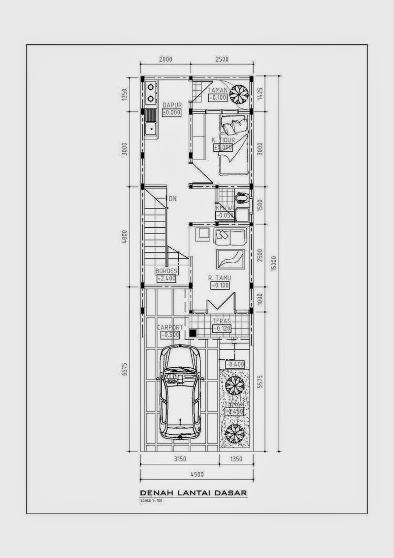  Desain  Rumah  Minimalis Lebar  4  Meter 