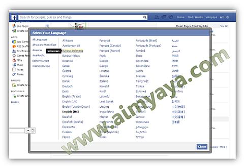 Facebook bagi sebagian orang sudah menjadi kebutuhan tersendiri Cara Mengganti Bahasa Facebook