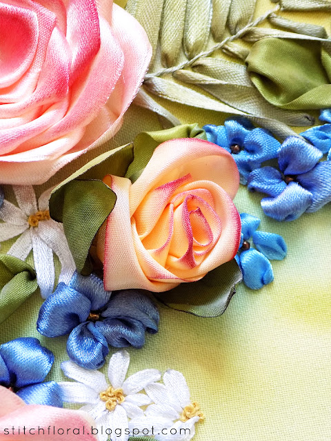 Stitch Floral ribbon embroidery