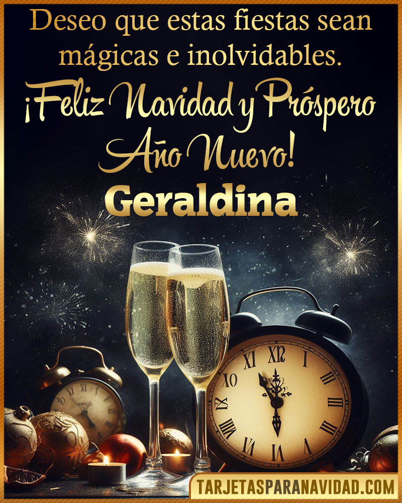 Feliz Navidad y Próspero Año Nuevo Geraldina