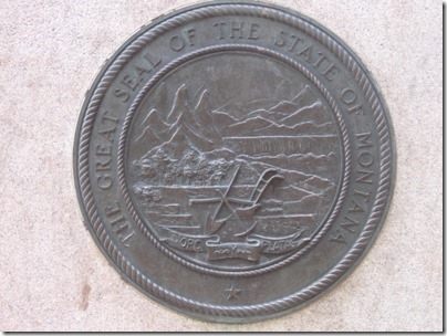 IMG_2304 Montana State Seal on Lewis & Clark Memorial at Washington Park in Portland, Oregon on February 15, 2010