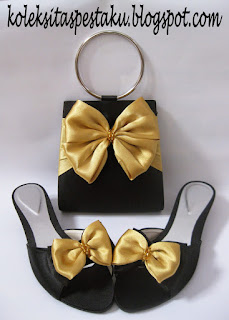 Black n Gold Tas Pesta Sepatu Matching