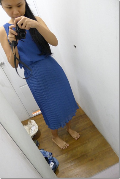 long plait blue dress