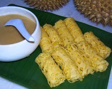 Roti Jala Saus Durian - Aneka Resep Kue Nusantara
