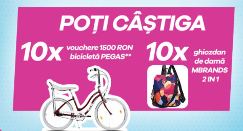 Concurs Discreet - Castiga 10 vouchere de 1500 RON pentru achizitionarea unei biciclete Pegas - promotie - youtil - concursuri - online