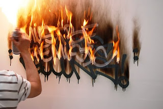 Fire Graffiti Tagging
