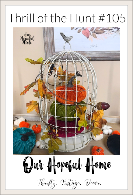 vintage bird cage pumpkin topiary foyer decor