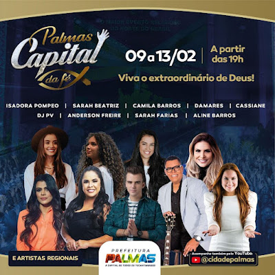 Programação do Capital da Fé 2024 em Palmas-TO