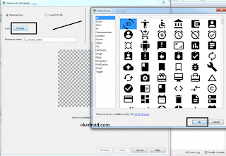 Select Icon Vector Asset Android Studio