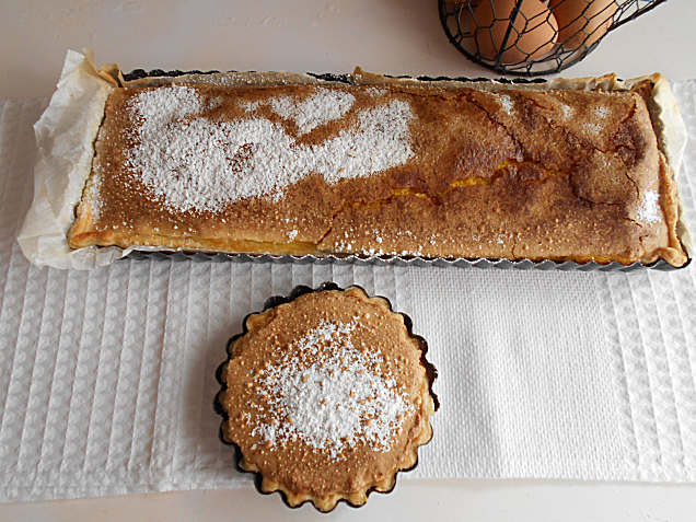 tarte de feijao branco e laranja