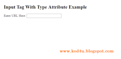 HTML Input Tag With URL Example