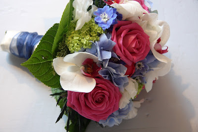 Royal Blue Wedding Bouquets on The Flower Magician  Hot Pink   Royal Blue Wedding Bouquet