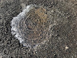 frozen puddle ripple pattern rings