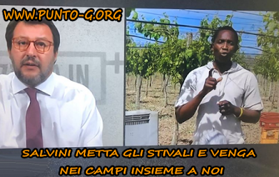 Salvini metta gli Stivali e Venga nei campi insieme a noi