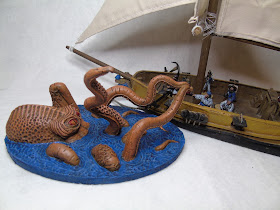 28mm pirate ship kraken model sea monster