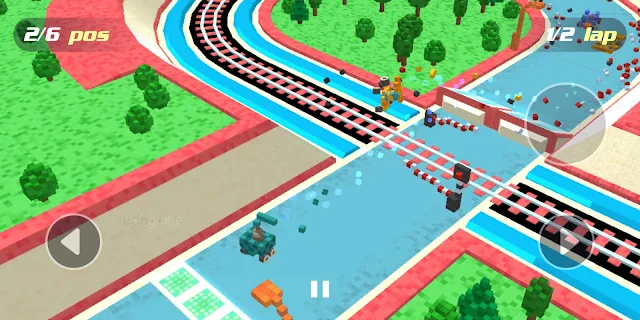 لعبة Pixel Car Racing Blocky Crash | لعبة سباق سيارات مكعبات الكرتون