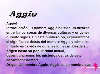 significado del nombre Aggie