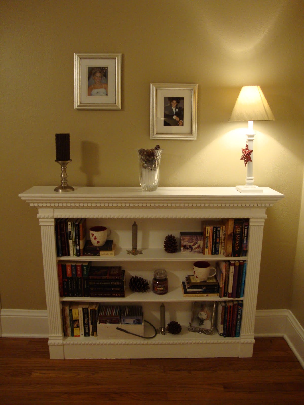 pine bookcase books