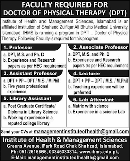Health and Management Science Jobs 2020