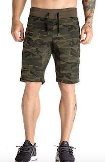 Military Printed Cotton Shorts