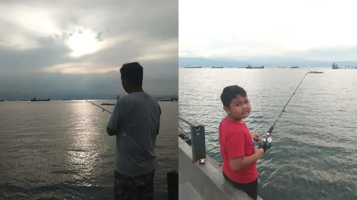 Mancing di Pantai Tiska