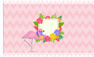 Flamingo: Etiquetas para Candy Bar e Invitación para Descargar Gratis. 