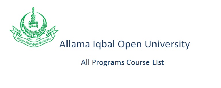All AIOU Programs Courses List 2022