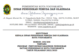 Kalender Pendidikan (Kaldik) 2022/2023 Kota Yogyakarta (PDF)