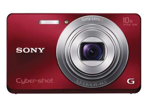 Sony Cyber-shot DSC-W690 16.1 MP Digital Camera with 10x Optical Zoom and 3.0-inch LCD (Red) (2012 Model)